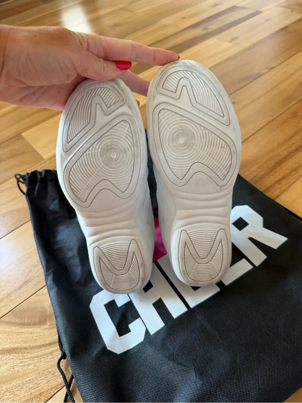White Cheer Mesh Lace-Up Sneakers